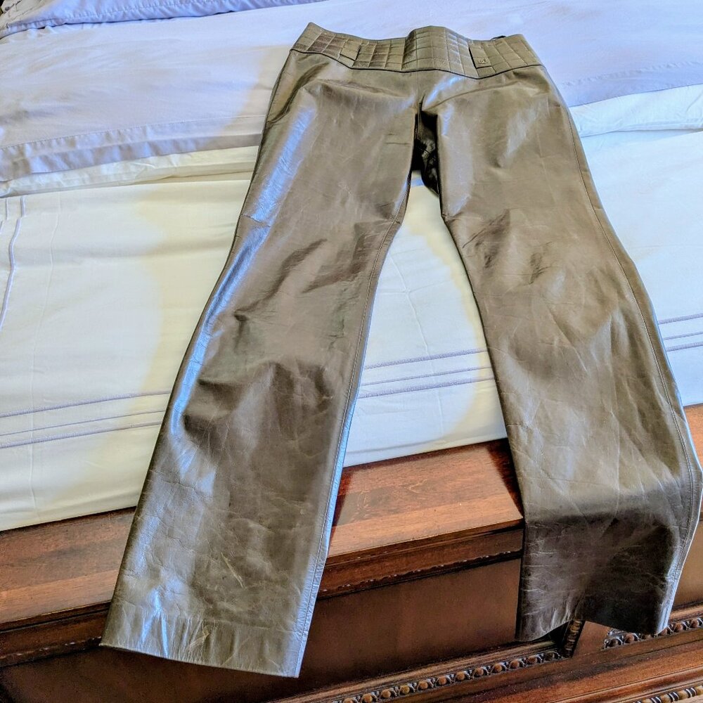 Chanel Dark Brown Leather Pant